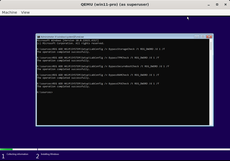 Registry tracking parameters setup inside Windows 11 setup flow